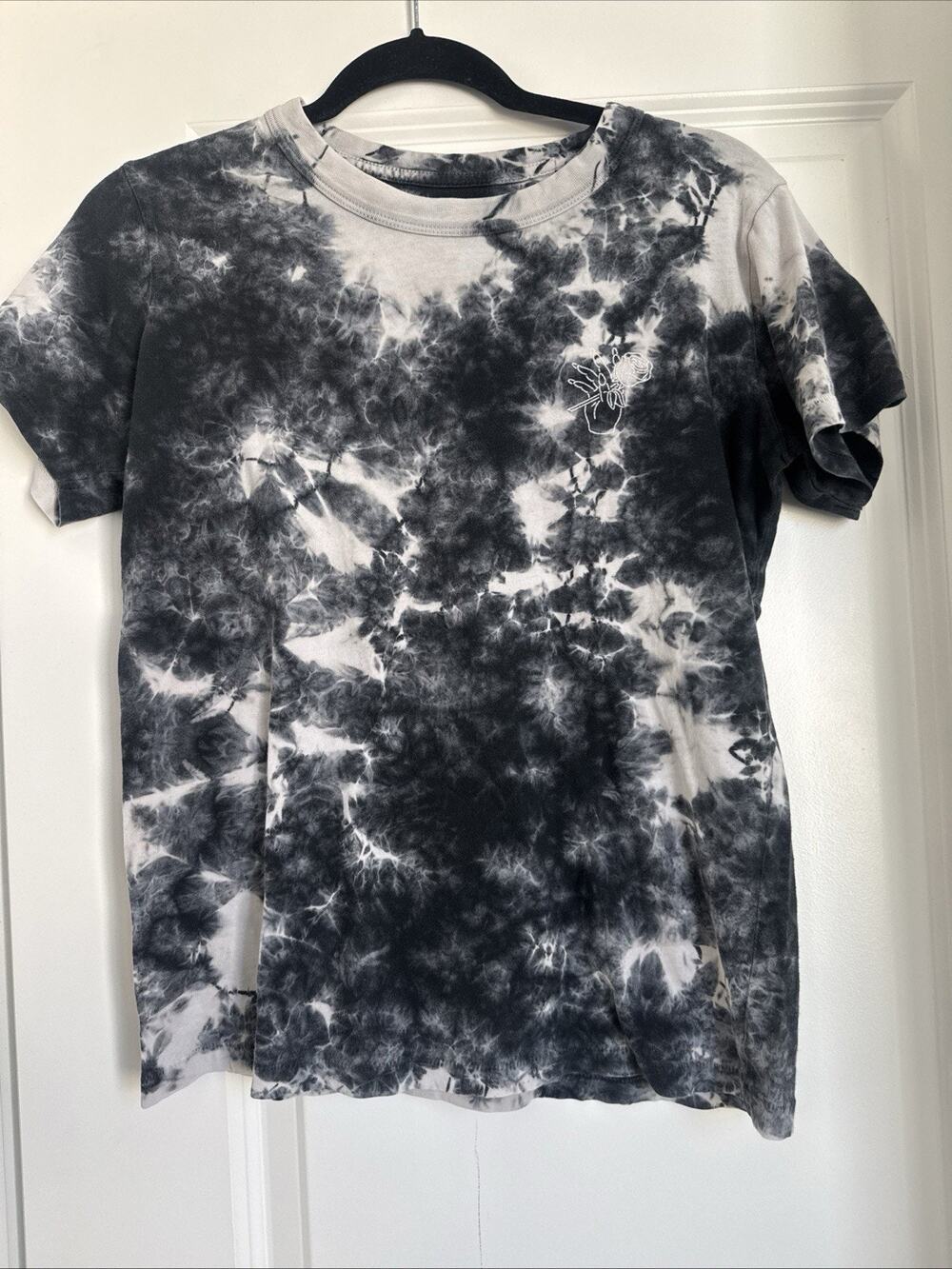 Big Bud Press T Shirt Tee Black Tie Dye Crewneck USA Made Size XXS